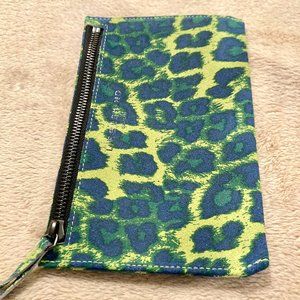 NWOT Liebeskind Zip-Top Suede Pouch - Leopard Print